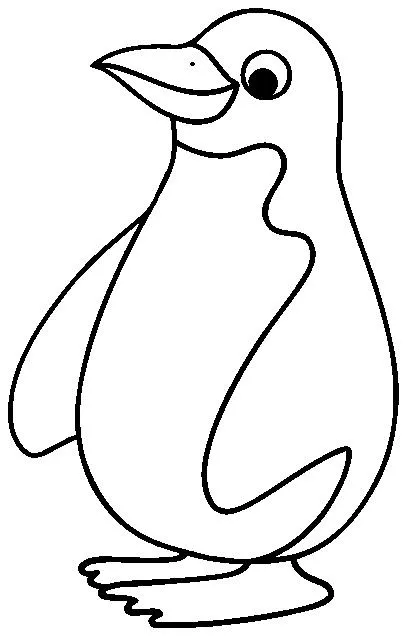 Pinguino animado para colorear - Imagui