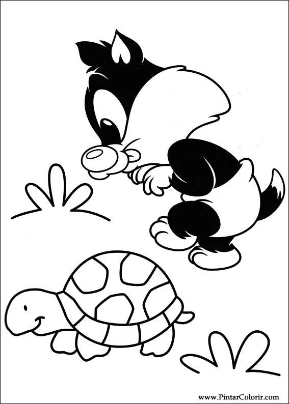 Dibujos para pintar y Color Baby Looney Tunes - Diseño de ...