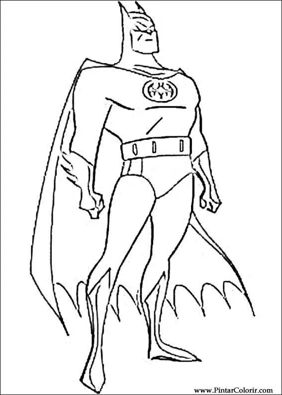 Dibujos para pintar y Color Batman - Diseño de impresión 054