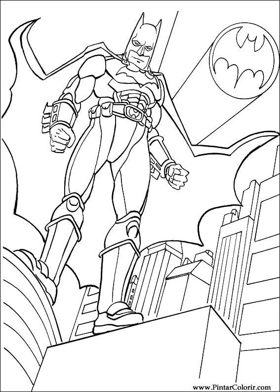 Dibujos para pintar y Color Batman - Diseño de impresión 037