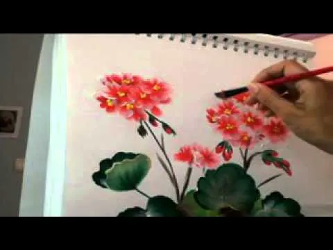 Dibujos para pintar flores de primavera en linea - YouTube