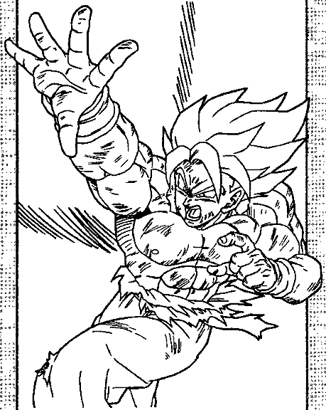 Dibujos para pintar de Goku - Dragon Ball Kai ~ Dragón Ball Kai