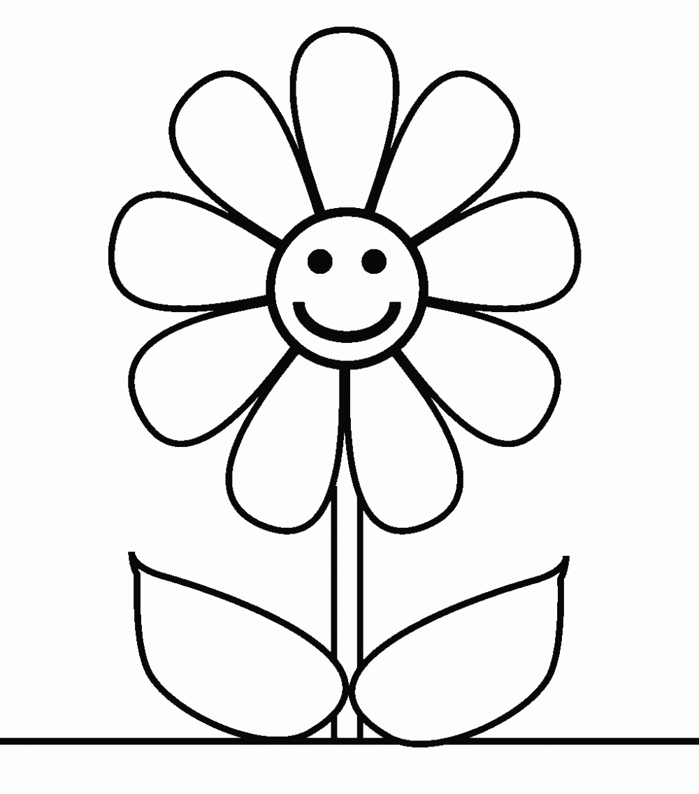 Dibujos de flores para niños - Dibujos para colorear - IMAGIXS