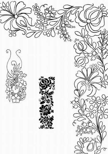 Dibujos y Plantillas para imprimir: Dibujos de flores para bordar 09