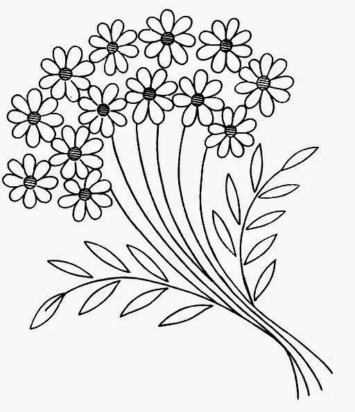 Dibujos y Plantillas para imprimir: Dibujos de flores para bordar 13