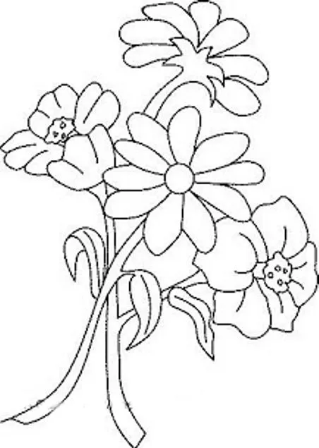Dibujos y Plantillas para imprimir: Dibujos de flores para bordar 12