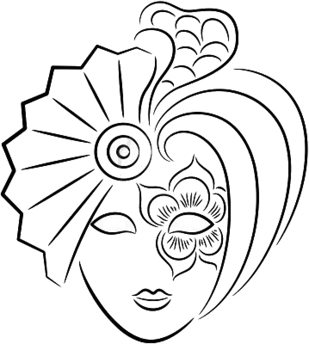 Dibujos y Plantillas para imprimir: Mascaras Venecianas