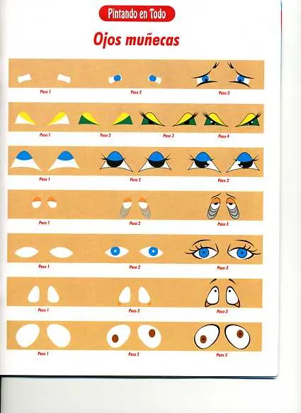 Dibujos y Plantillas para imprimir: Como pintar ojos para munecos ...
