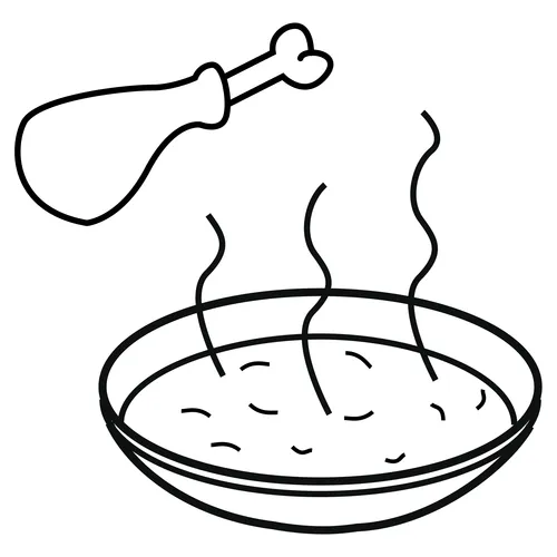 Imagen de un plato de sopa para colorear - Imagui