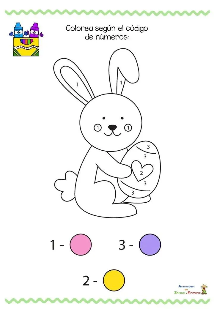 Dibujos de primavera para colorear por números