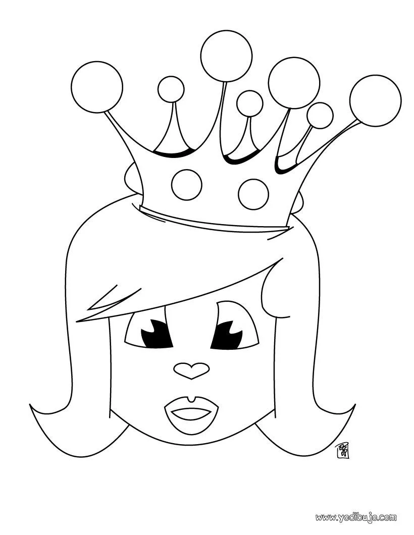 Dibujos de PRINCESAS para colorear, Corona de Princesa para imprimir
