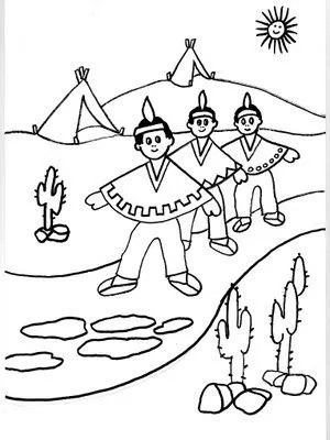 Dibujos de pueblos indigenas para colorear - Imagui