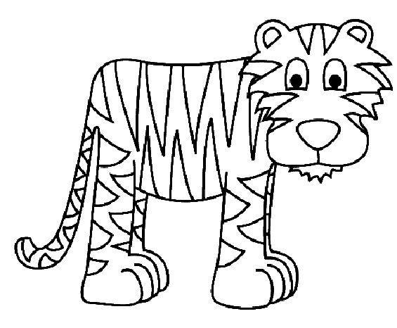 Como dibujar facil un tigre - Imagui