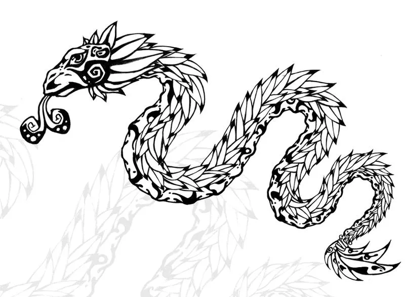 Dibujo de quetzalcoatl - Imagui