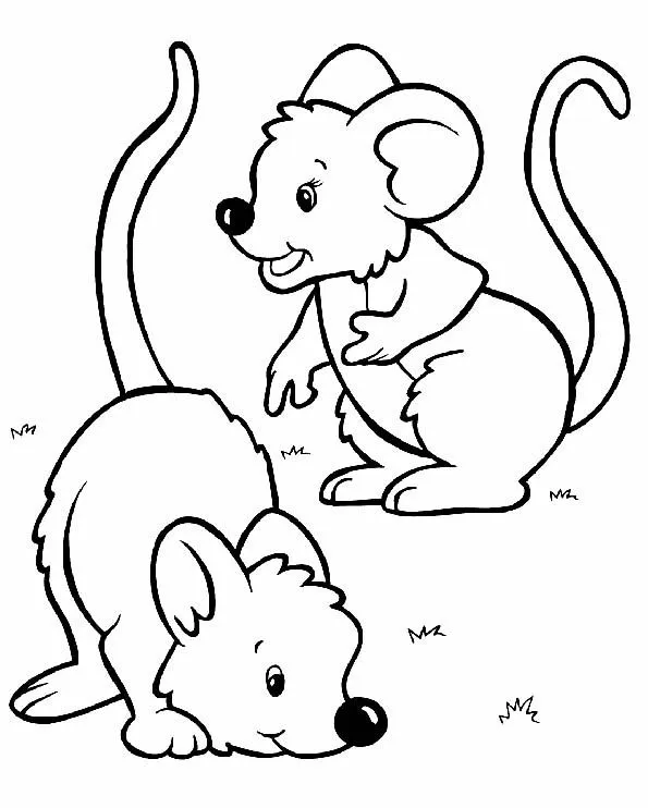 Dibujos para colorear de ratoncitos tiernos - Imagui