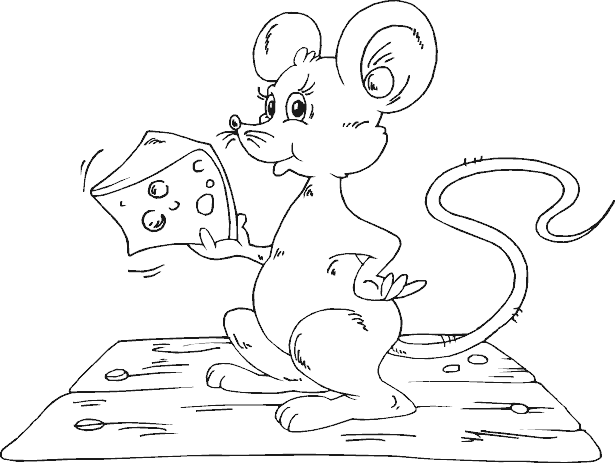 Raton y queso para colorear - Imagui