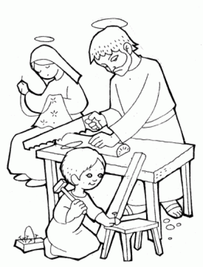 Dibujos sagrada familia para colorear - Imagui