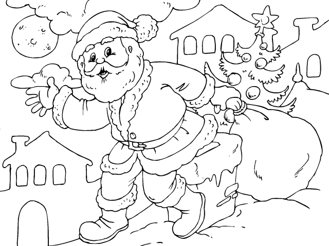 Dibujos de Santa Claus para colorear - Imagui