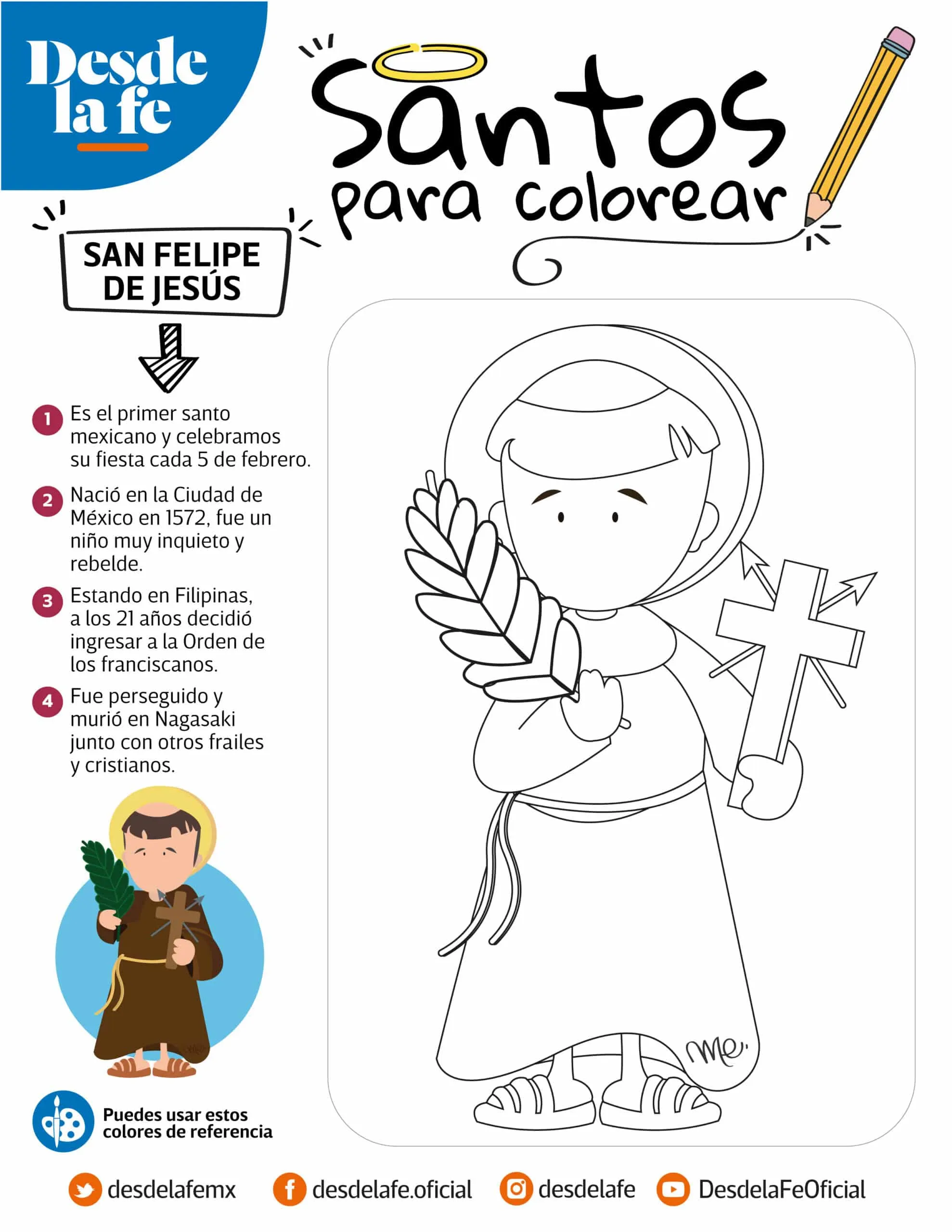 Dibujos de santos para colorear: Un álbum de regalo para los niños