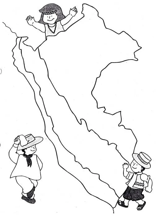 Mapa de las tres regiones del Perú PARA COLOREAR - Imagui