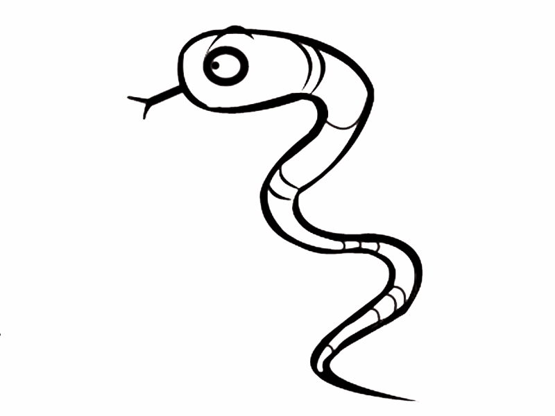 Dibujos de Serpiente de perfil para colorear Dibujos de Serpiente de perfil para colorear