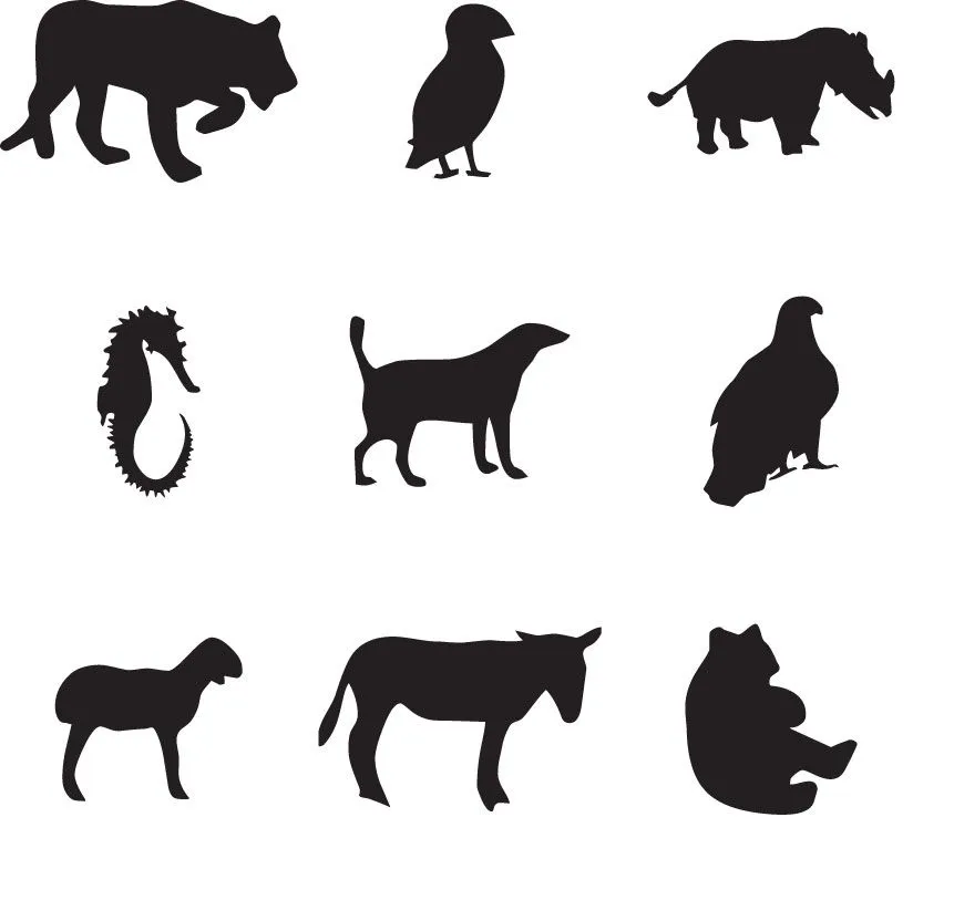 Dibujos de siluetas de animales - Imagenes y dibujos para imprimir ...