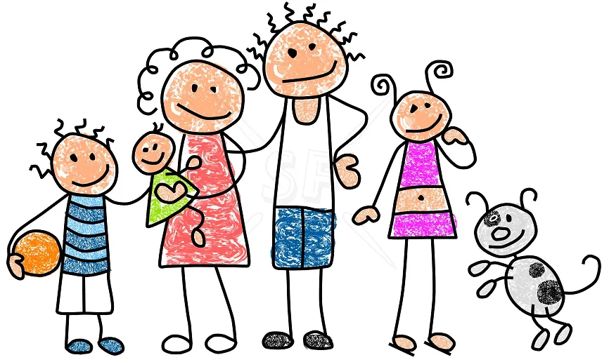 Fotos de familias felices en caricatura - Imagui