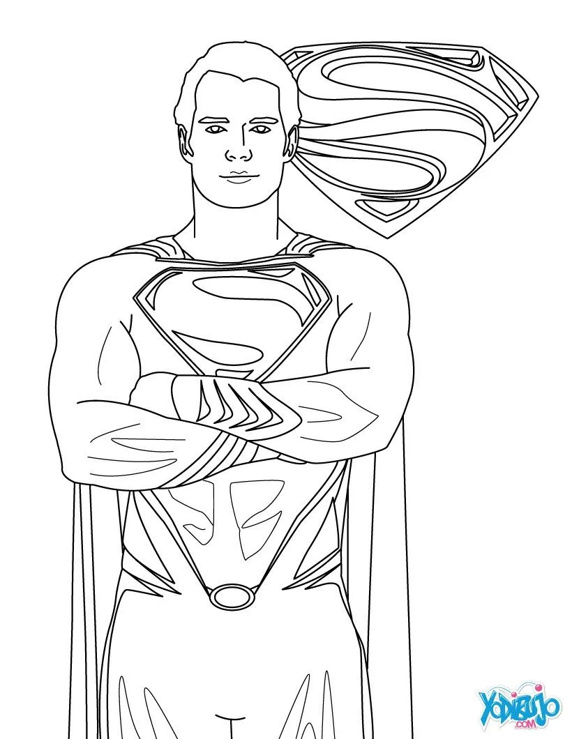 Dibujos SUPERMAN para colorear - S como SUPERMAN