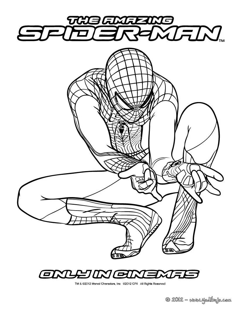 Dibujos de THE AMAZING SPIDERMAN para colorear, Spiderman tejando ...
