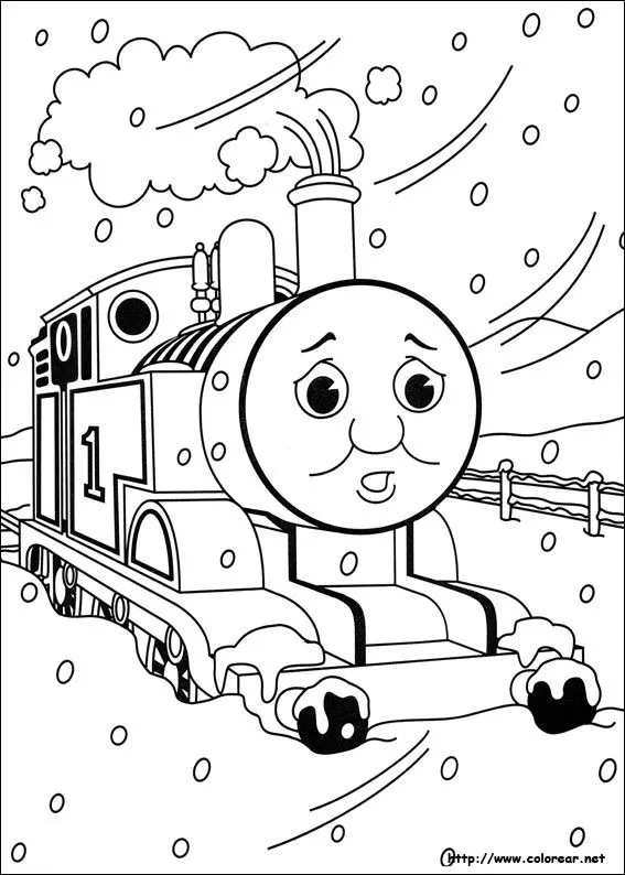 Dibujos para colorear de tren thomas - Imagui