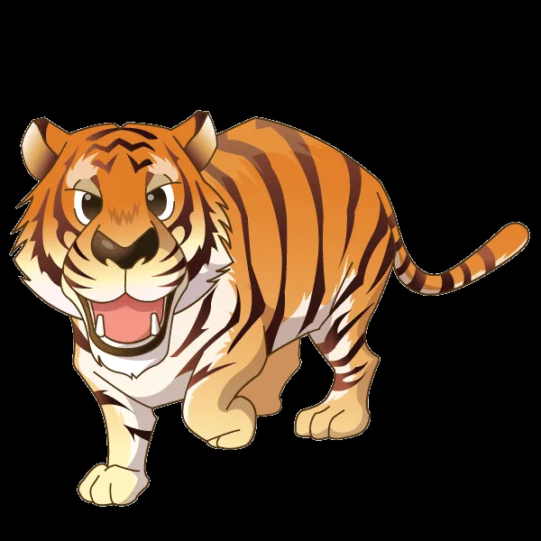 Dibujo de un tigre a color - Imagui