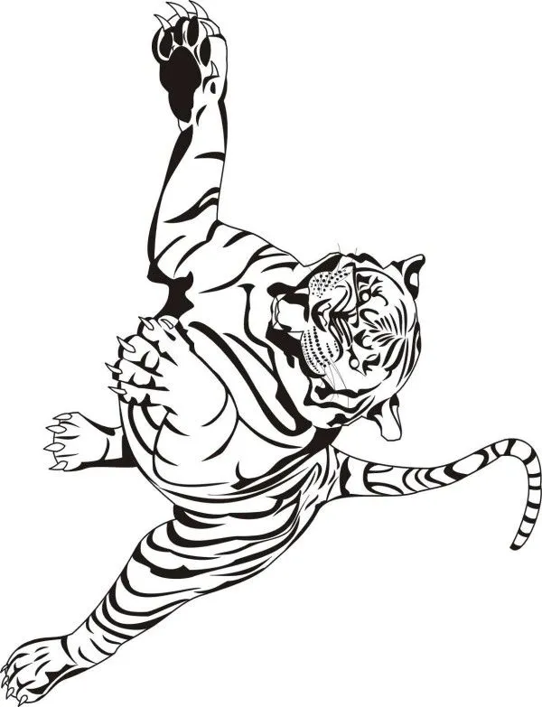 Caricaturas de tigres para colorear - Imagui