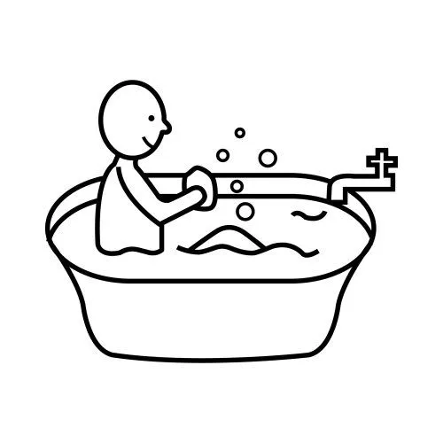 Dibujo para colorear de tina de baño - Imagui