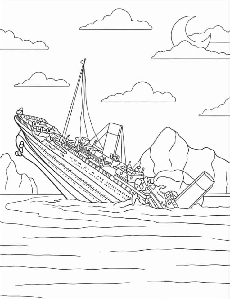 Dibujos de Titanic para Colorear