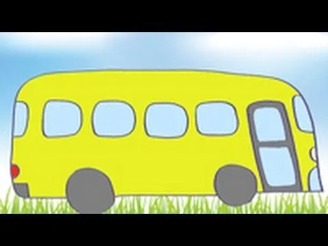 Dibujos de transportes para niños. Cómo dibujar un autobús - YouTube