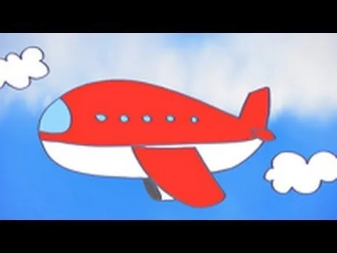 Dibujos de transportes para niños. Cómo dibujar un avión. - YouTube