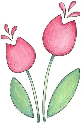 dibujos de tulipanes coloreados - Imagenes y dibujos para ... dibujos de tulipanes coloreados - Imagenes y dibujos para ...