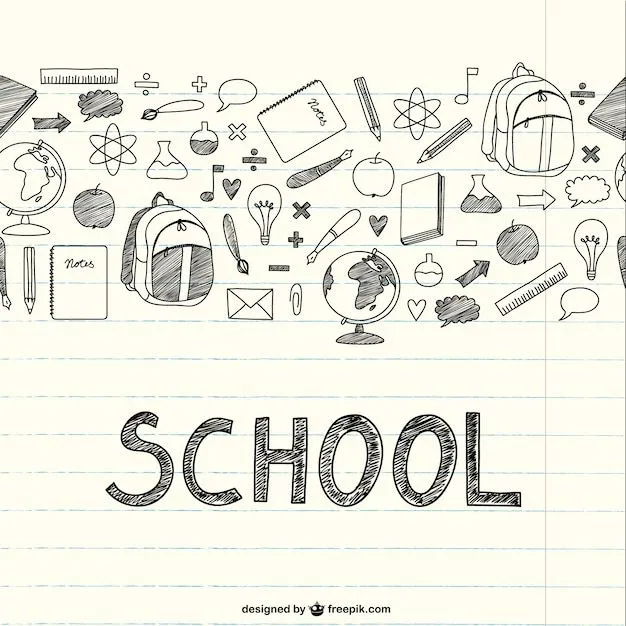 Dibujos de útiles escolares | Descargar Vectores gratis