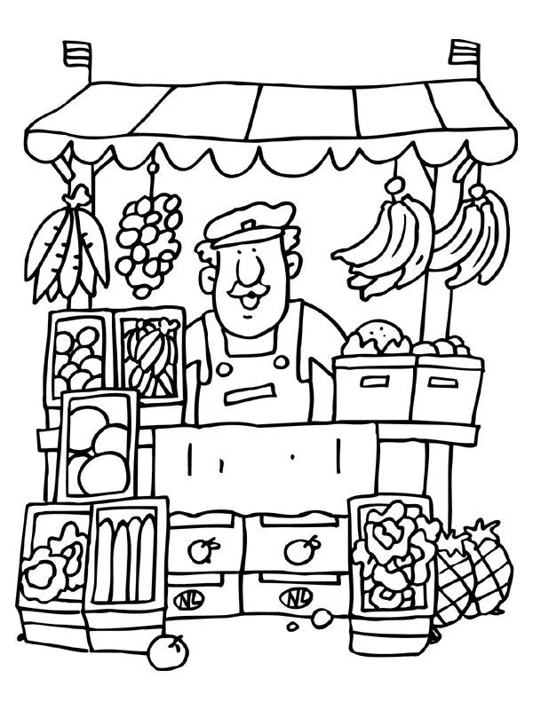 Dibujos De Vendedores Ambulantes Para Imprimir | apexwallpapers.com |  Páginas para colorir, Desenhos de profissões, Dia do vendedor