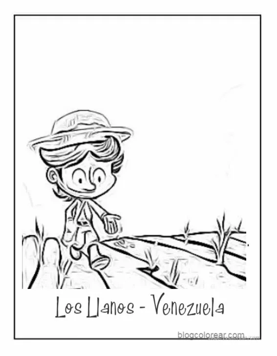 Dibujos de Venezuela para niños en color y para colorear - Colorear dibujos  infantiles