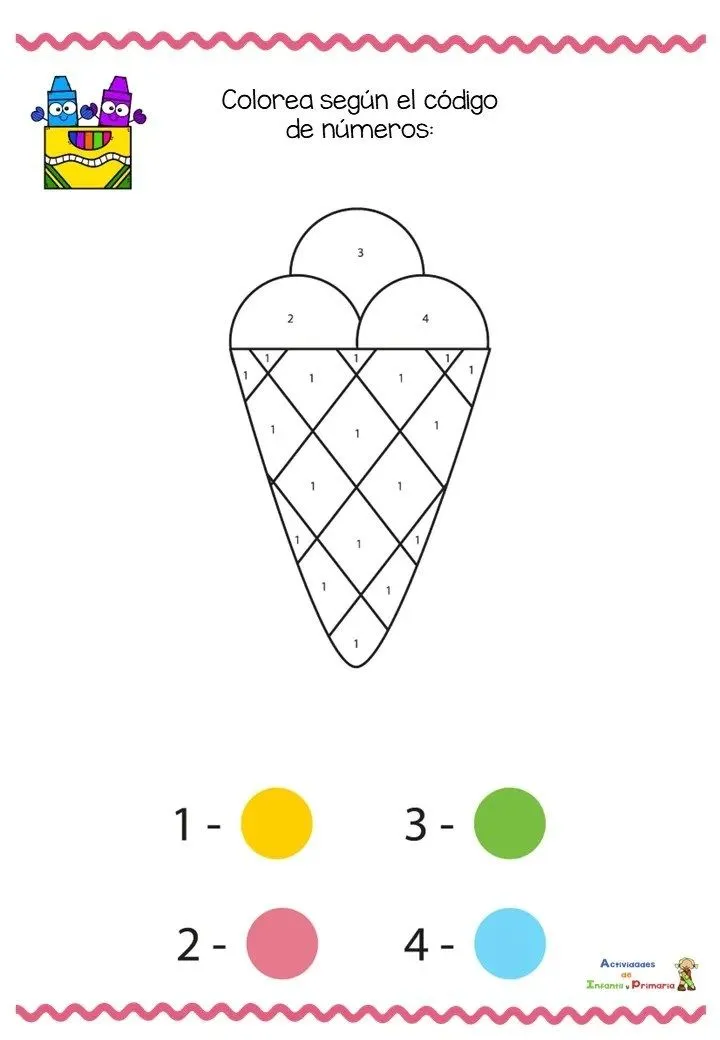 Dibujos de verano para colorear por números