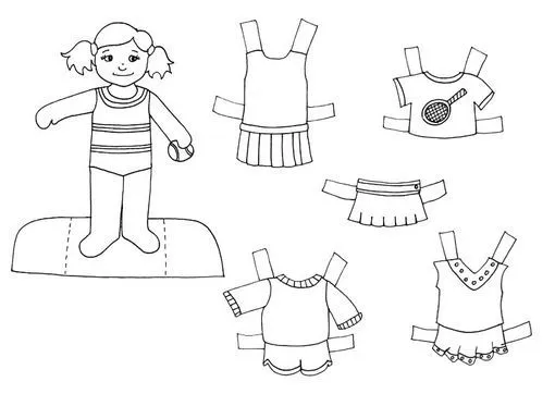 Prendas de vestir de niños y niñas para colorear - Imagui