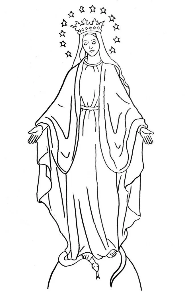 Diferentes dibujos de la Virgen de la Medalla Milagrosa. | María ...