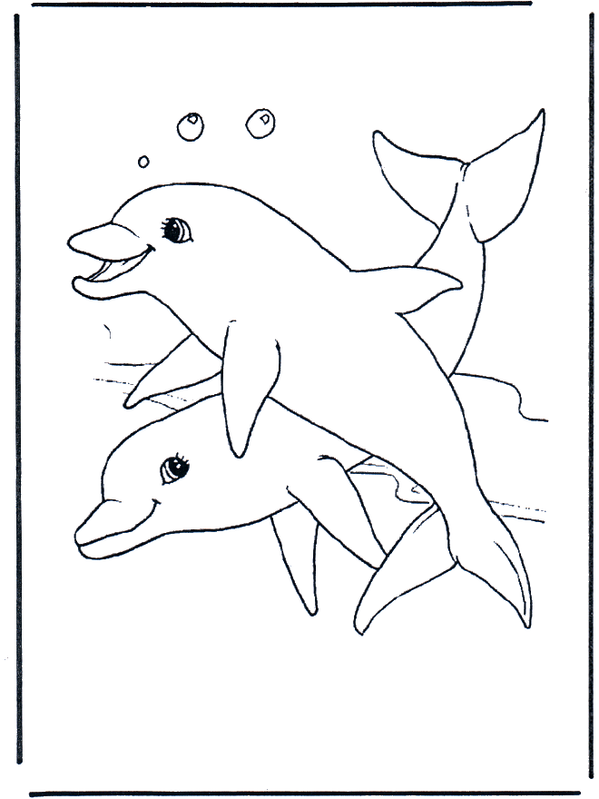 Dibujos.org / Animales / Animales acuáticos / Delfines 1