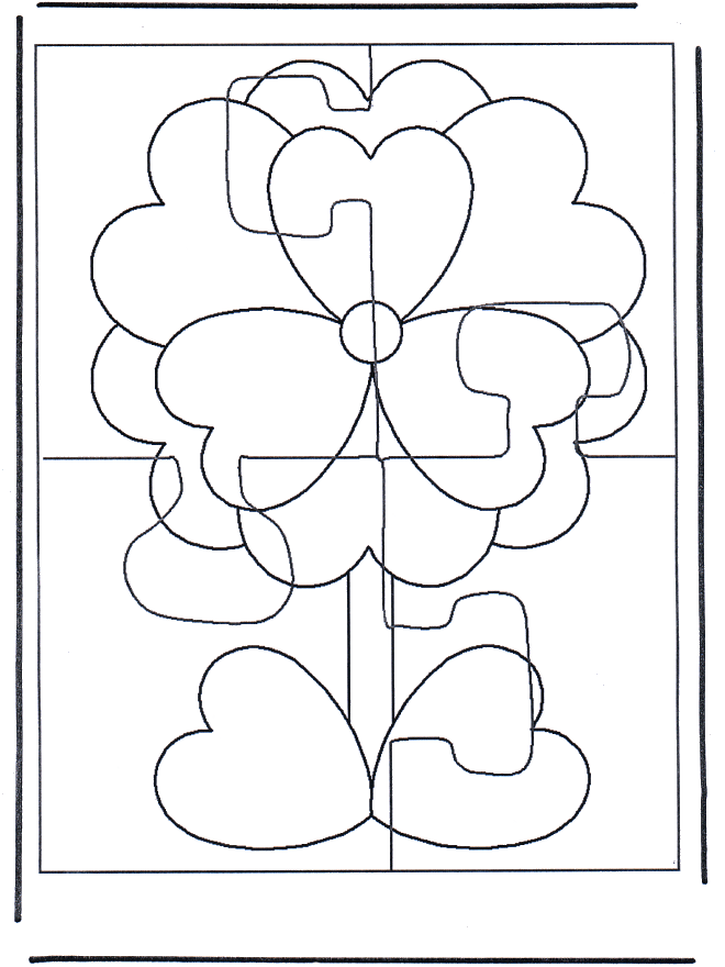 Dibujos.org / Manualidades / Puzzle / Puzzle de flor