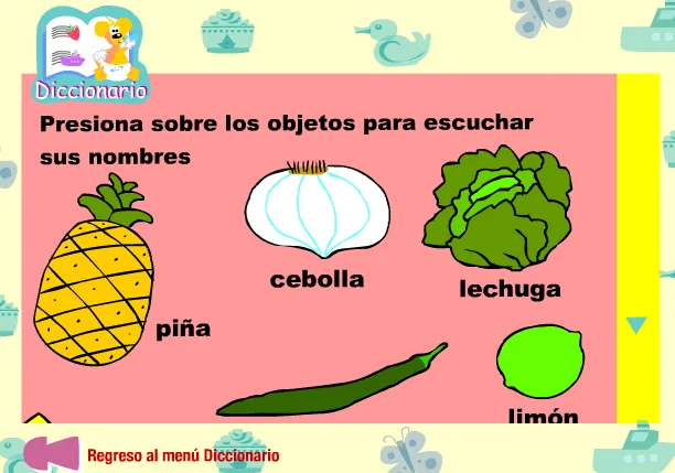 Diccionario de frutas y verduras | Recurso educativo 36322 - Tiching Diccionario de frutas y verduras | Recurso educativo 36322 - Tiching
