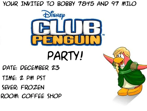 Invitación a Mi Fiesta de Víspera de Navidad | Penguin Club - Cp ...