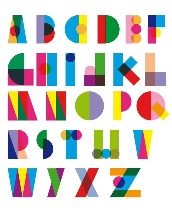 Diego Antelo Barba crea con formas geométricas letras muy coloridas Diego Antelo Barba crea con formas geométricas letras muy coloridas