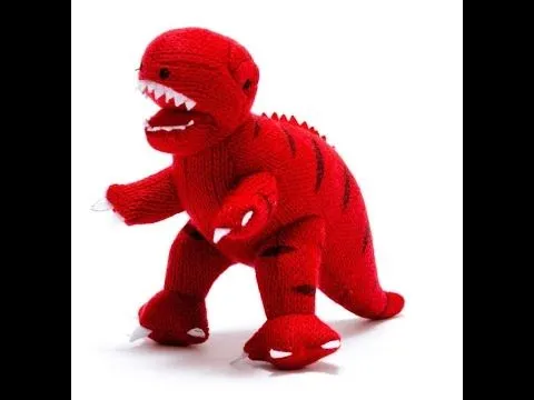 Dinosaurio Rojo a Crochet Juguete Para Niños - YouTube