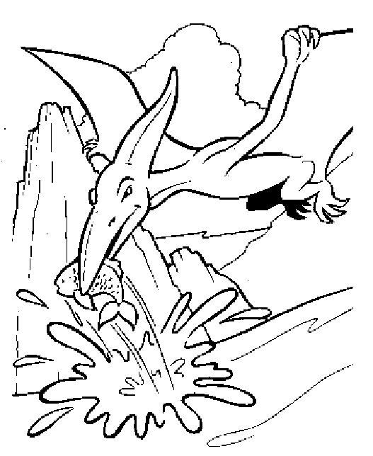 Dinosaurio Volador ~ Dibujos para Colorear Infantil